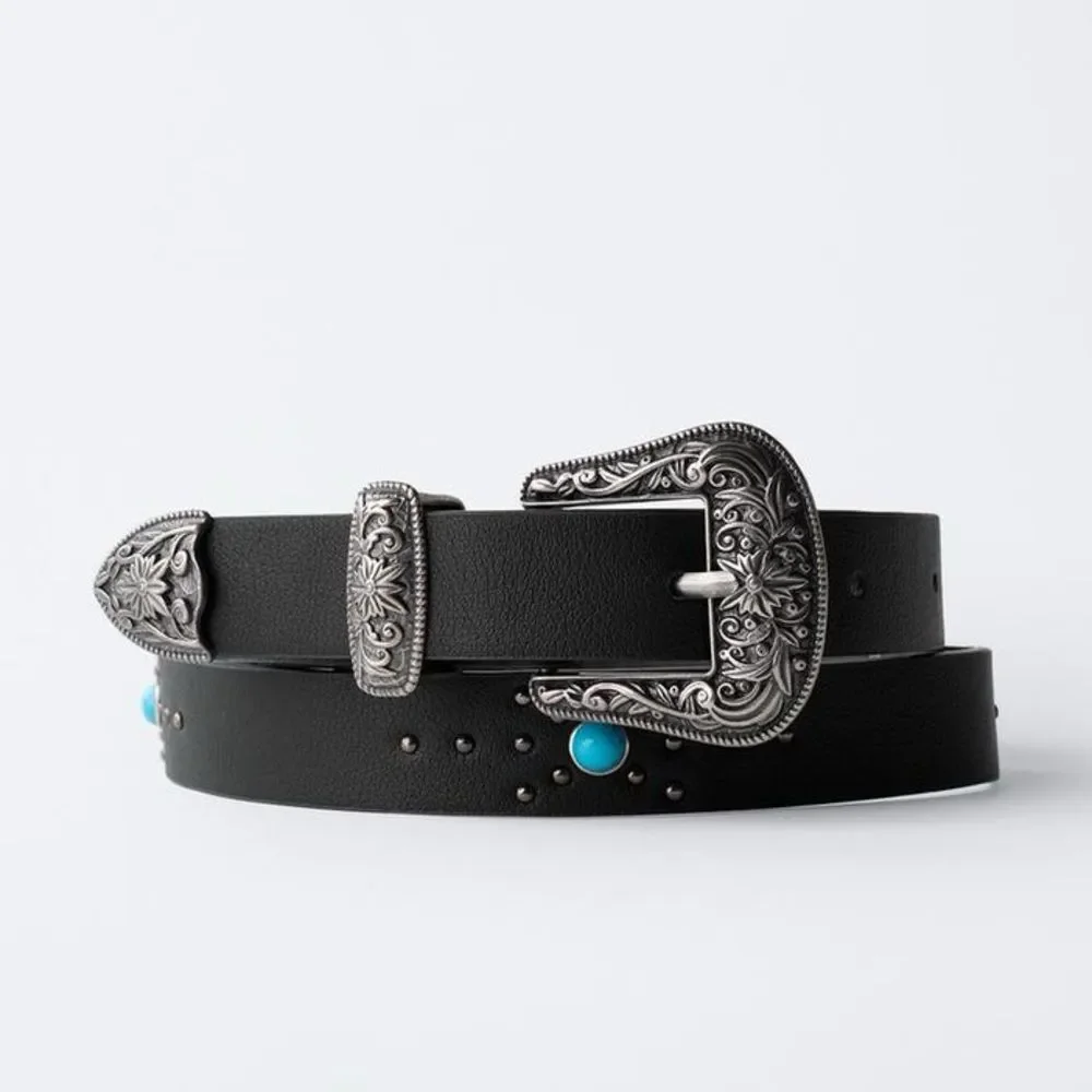 ZARA STONE COWBOY BELT